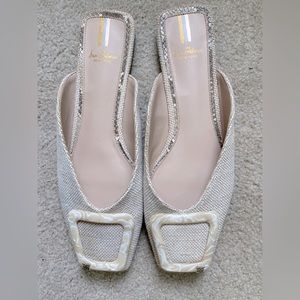 Sam Edelman LIN BUCKLE MULE - size 8.5 - color: natural linen